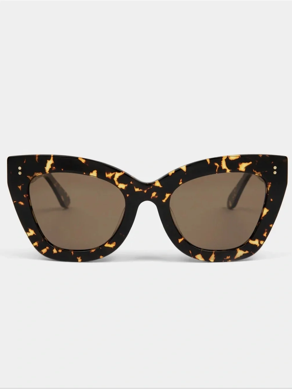 KayTran Low Bridge Tortoiseshell Cat Eye Sunglasses